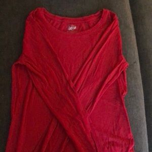 Red long sleeve top